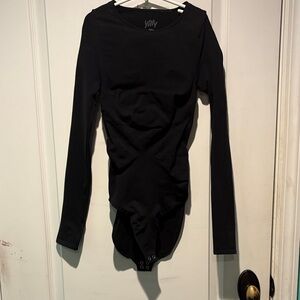 YITTY Black Long-Sleeve Crewneck Bodysuit